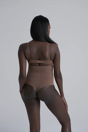 ByeBra - Sculpting Shapewear (Strong Support) Sculpting High Waist Thong Cocoa