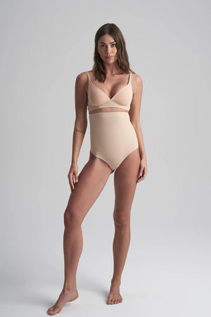 ByeBra - Sculpting Shapewear (Strong Support) Sculpting High Waist Thong Beige