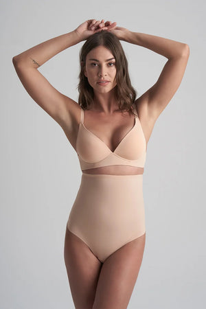 ByeBra - Sculpting Shapewear (Strong Support) Sculpting High Waist Thong Beige