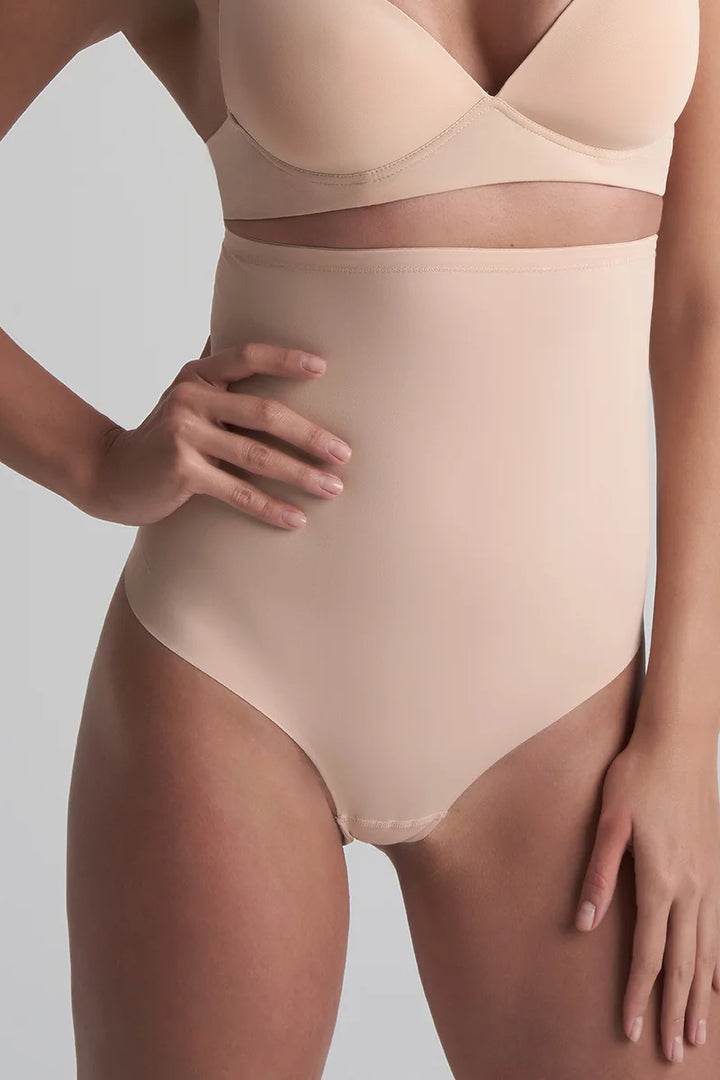 ByeBra - Sculpting Shapewear (Strong Support) Sculpting High Waist Thong Beige