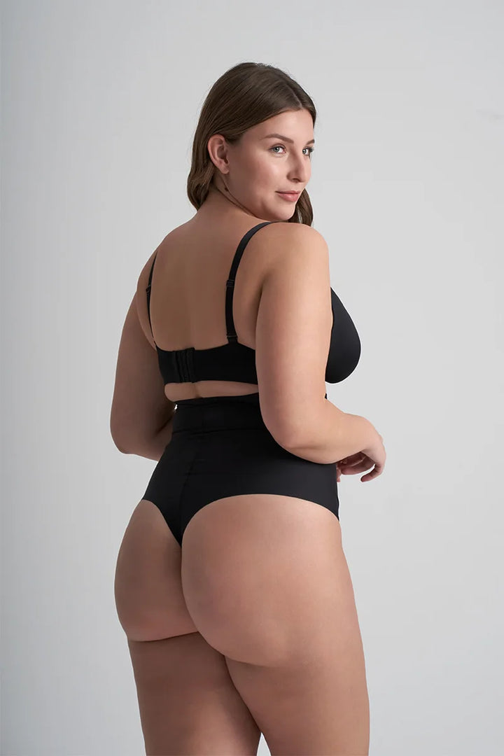 ByeBra - Sculpting Shapewear (Strong Support) Sculpting High Waist Thong Black