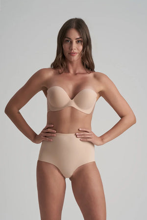 ByeBra - Sculpting Shapewear (Strong Support) Sculpting Mid Waist Brief Beige