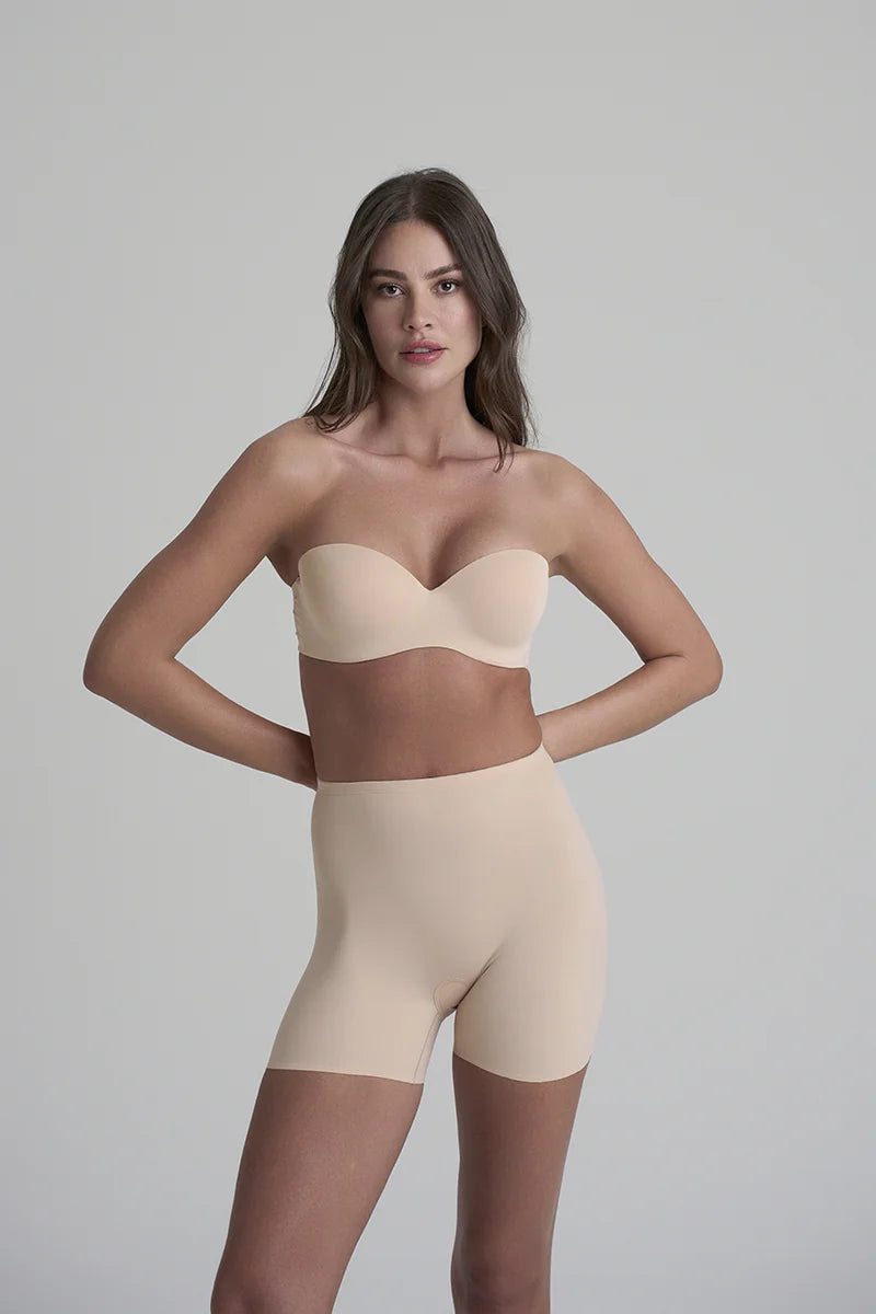 ByeBra - Sculpting Shapewear (Strong Support) Sculpting Mid Waist Shorty Beige