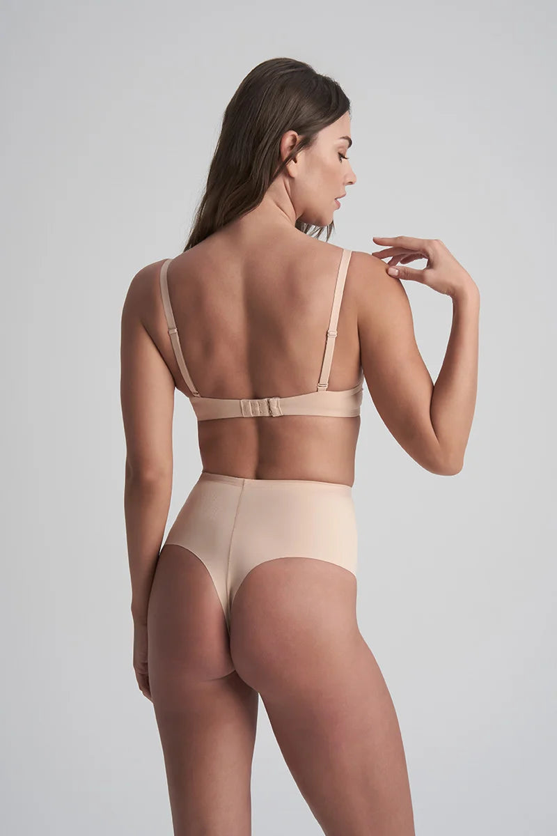 ByeBra - Sculpting Shapewear (Strong Support) Sculpting Mid Waist Thong Beige