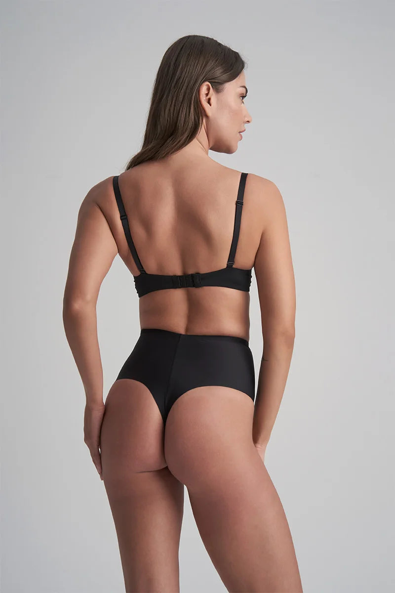 ByeBra - Sculpting Shapewear (Strong Support) Sculpting Mid Waist Thong Black