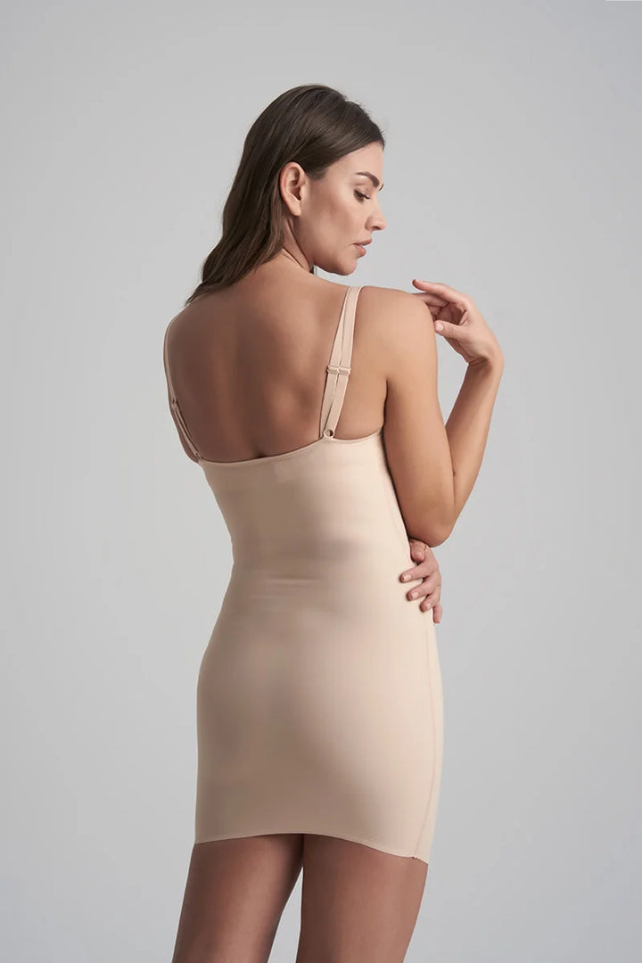 ByeBra - Sculpting Shapewear (Strong Support) Sculpting Open Bust Dress Beige
