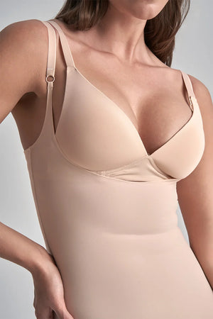 ByeBra - Sculpting Shapewear (Strong Support) Sculpting Open Bust Dress Beige