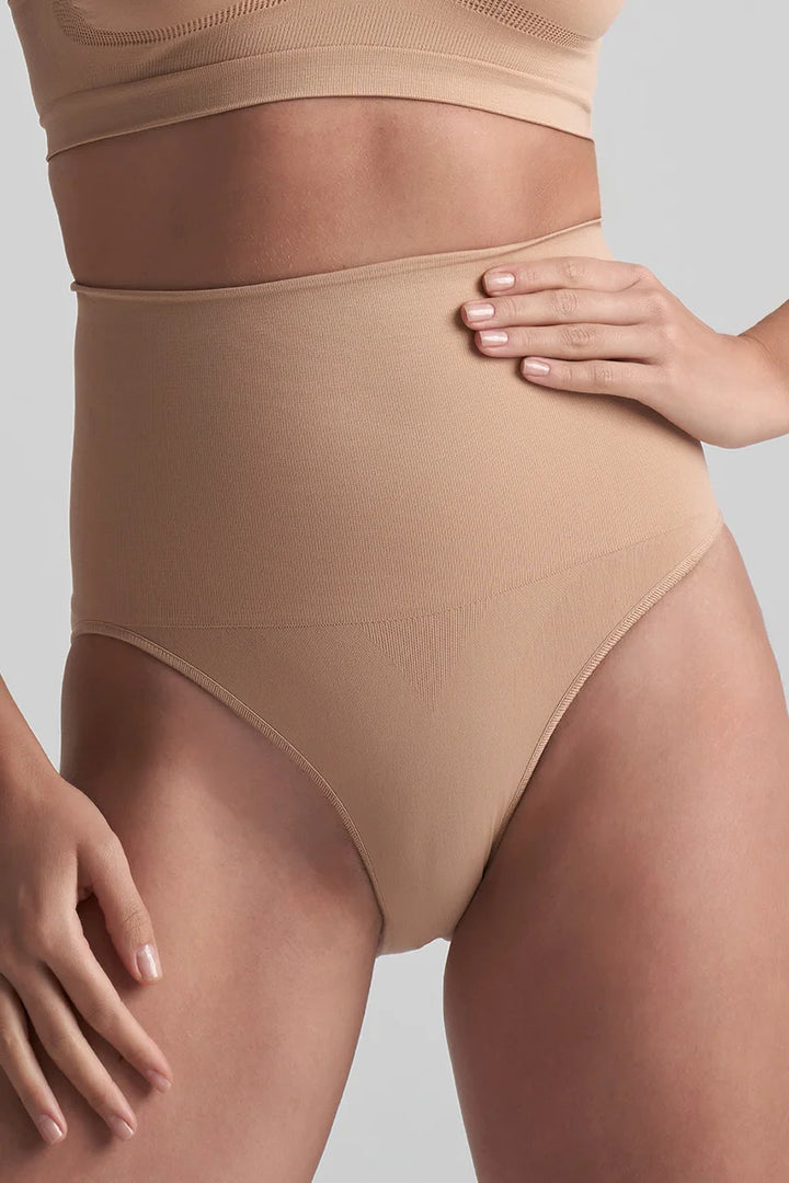 ByeBra - Seameless Shapewear (Strong Support) Seamless High Waist Brief Beige