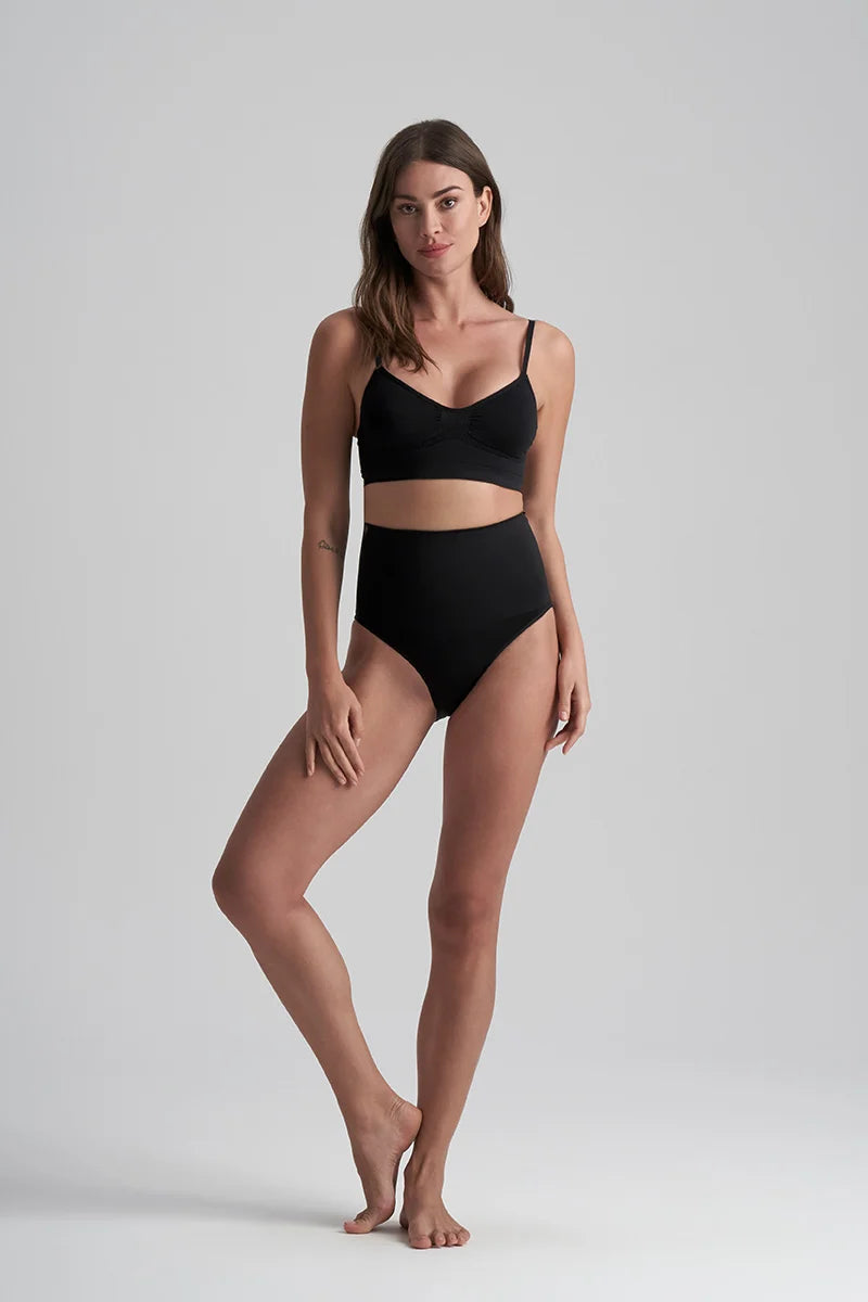 ByeBra - Seameless Shapewear (Strong Support) Seamless High Waist Brief Black