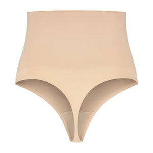 ByeBra - Seameless Shapewear (Strong Support) Seamless High Waist Thong Beige