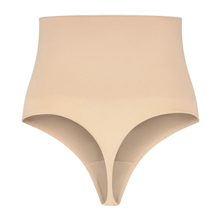 ByeBra - Seameless Shapewear (Strong Support) Seamless High Waist Thong Beige