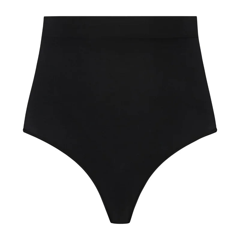 ByeBra - Seameless Shapewear (Strong Support) Soft Touch Mid Waist Thong Black