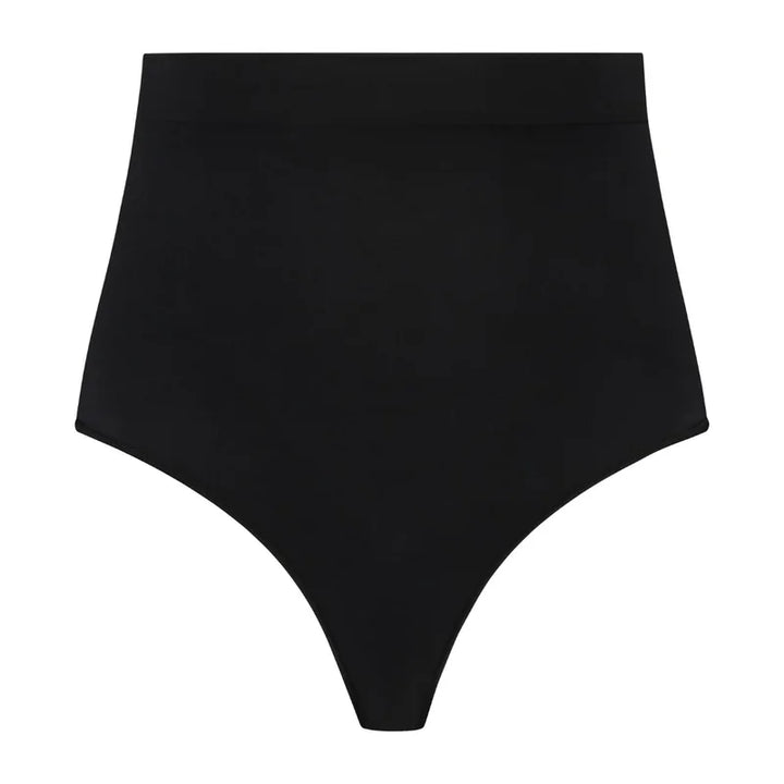 ByeBra - Seameless Shapewear (Strong Support) Soft Touch Mid Waist Thong Black