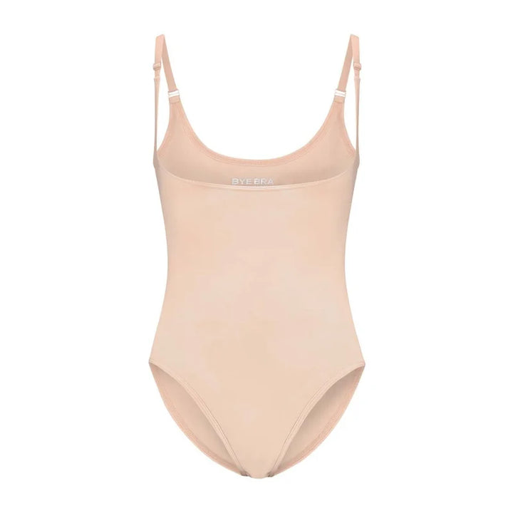 ByeBra - Seameless Shapewear (Strong Support) Soft Touch Bodysuit Open Bust Beige