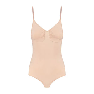 ByeBra - Seameless Shapewear (Strong Support) Soft Touch Bodysuit Ultra Low Back Beige