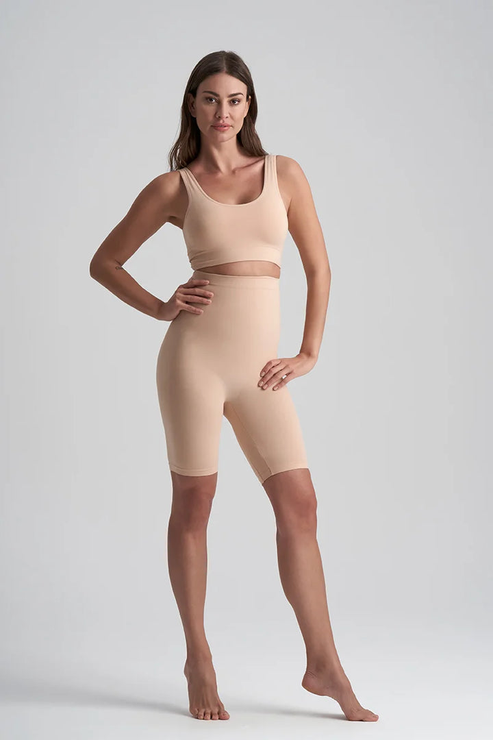 ByeBra - Seameless Shapewear (Strong Support) Soft Touch High Waist Short Beige