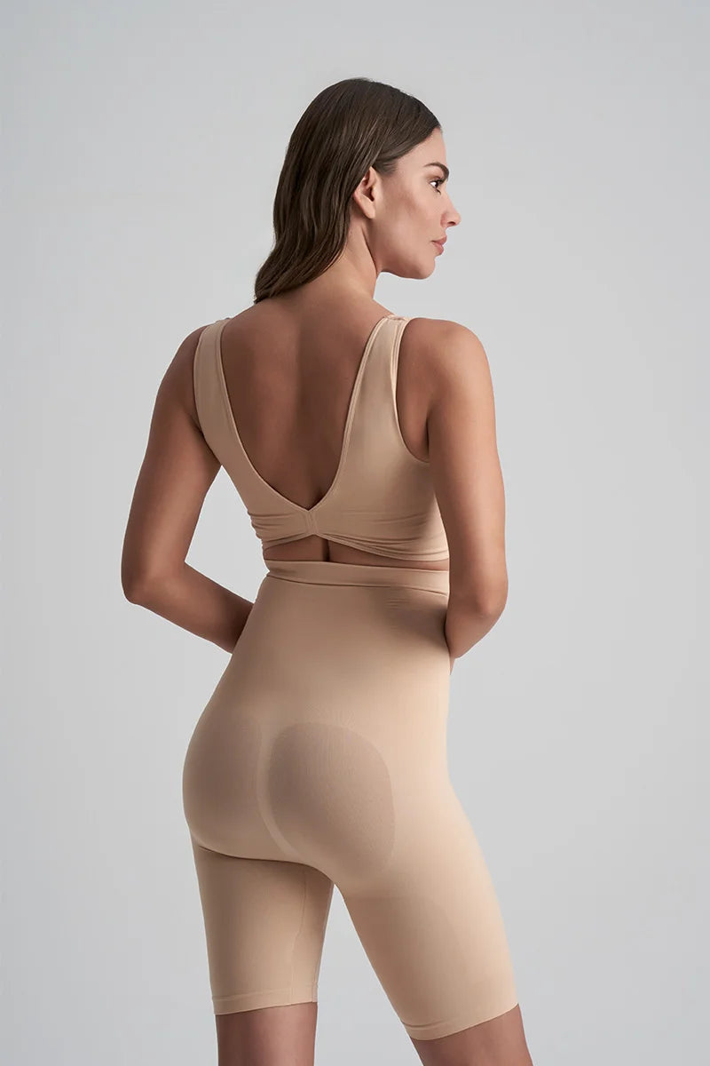 ByeBra - Seameless Shapewear (Strong Support) Soft Touch High Waist Short Beige