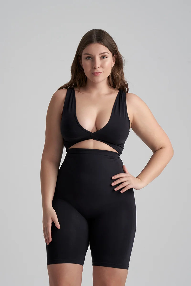 ByeBra - Seameless Shapewear (Strong Support) Soft Touch High Waist Short Black