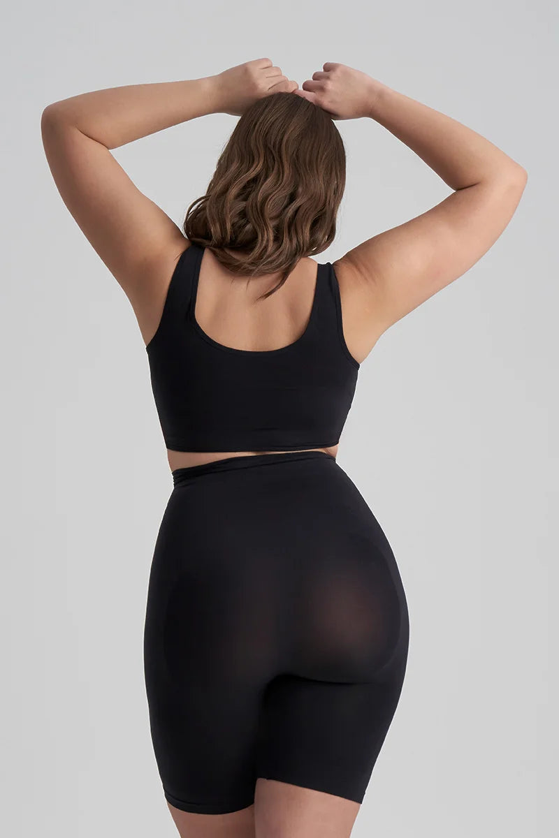 ByeBra - Seameless Shapewear (Strong Support) Soft Touch High Waist Short Black