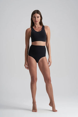 ByeBra - Seameless Shapewear (Strong Support) Soft Touch Mid Waist Brief Black