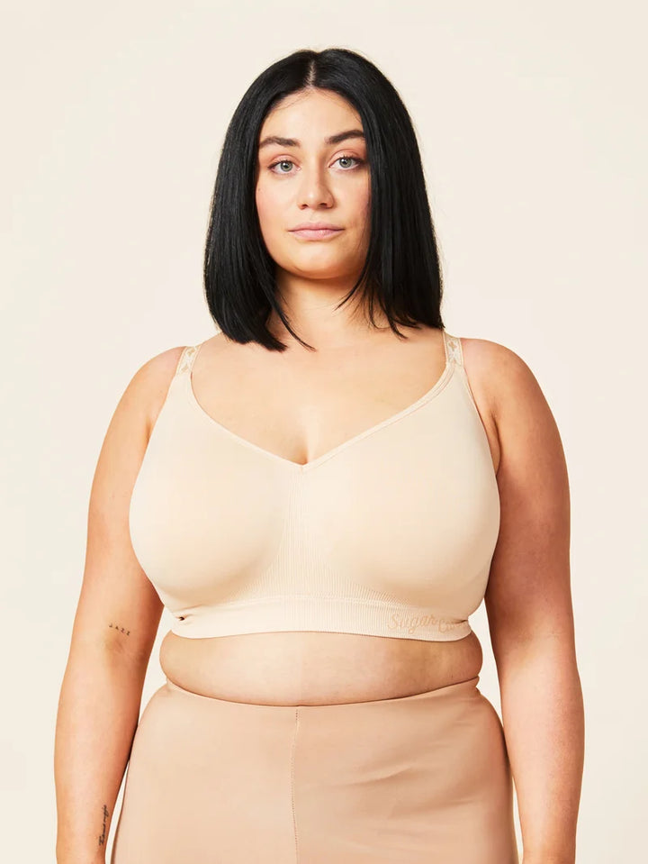 Sugar Candy - Basic Seamless Wire Free Bralette Beige