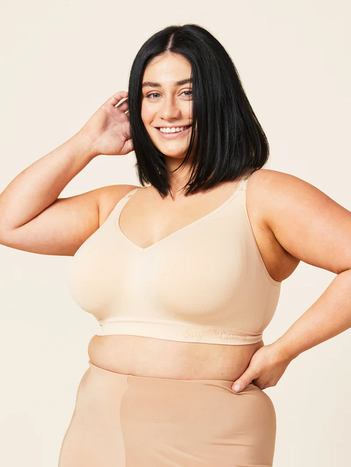 Sugar Candy - Basic Seamless Wire Free Bralette Beige