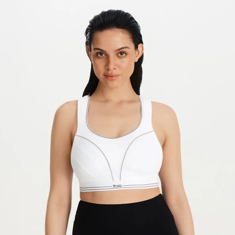 Shock Absorber - Ultimate Run Bra White/Silver