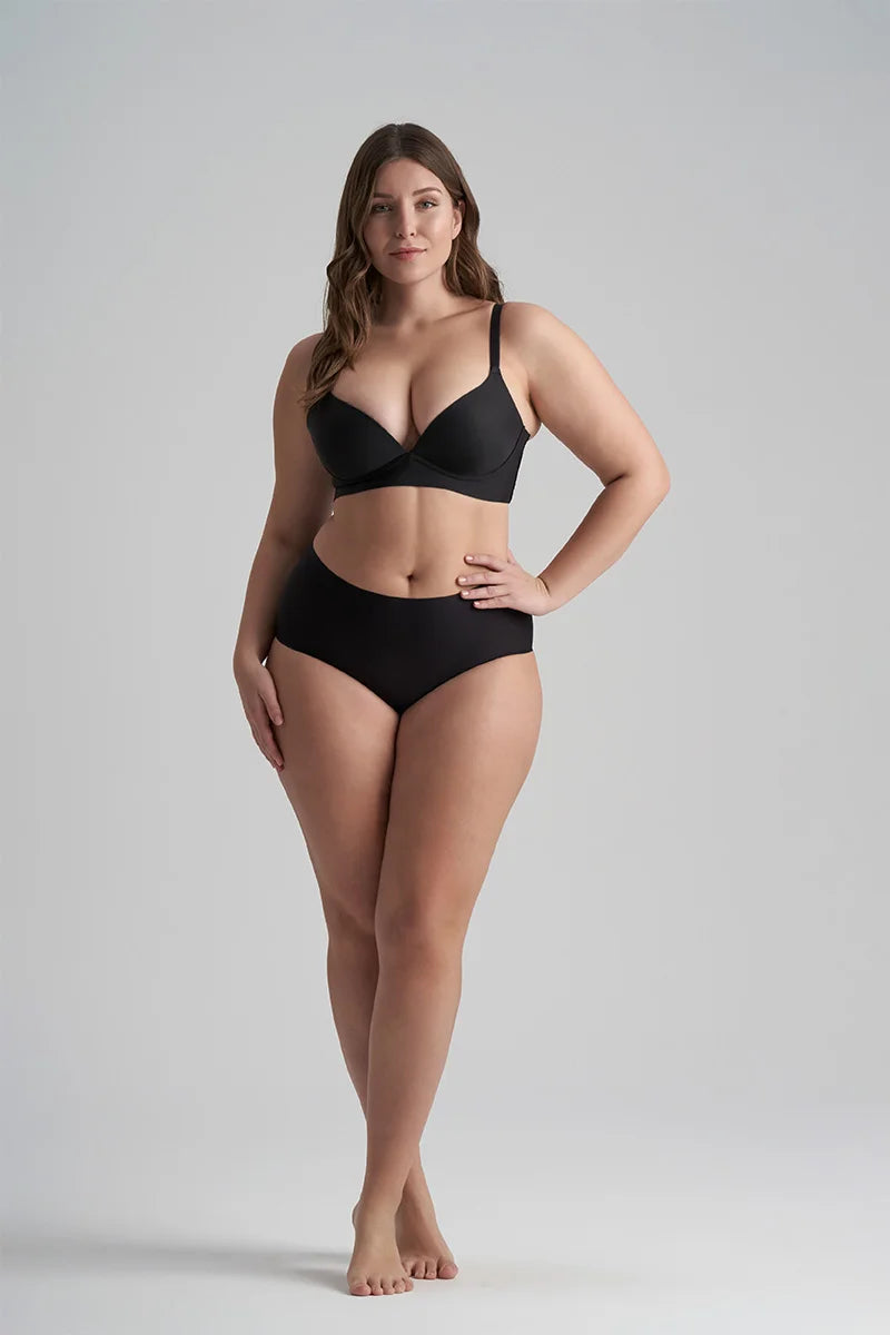 ByeBra - Uni Stretch (1-Size-Fits-Most) Uni Stretch High Brief Black