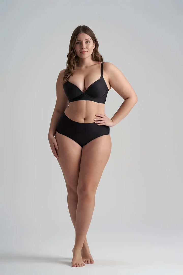 ByeBra - Uni Stretch (1-Size-Fits-Most) Uni Stretch High Brief Black