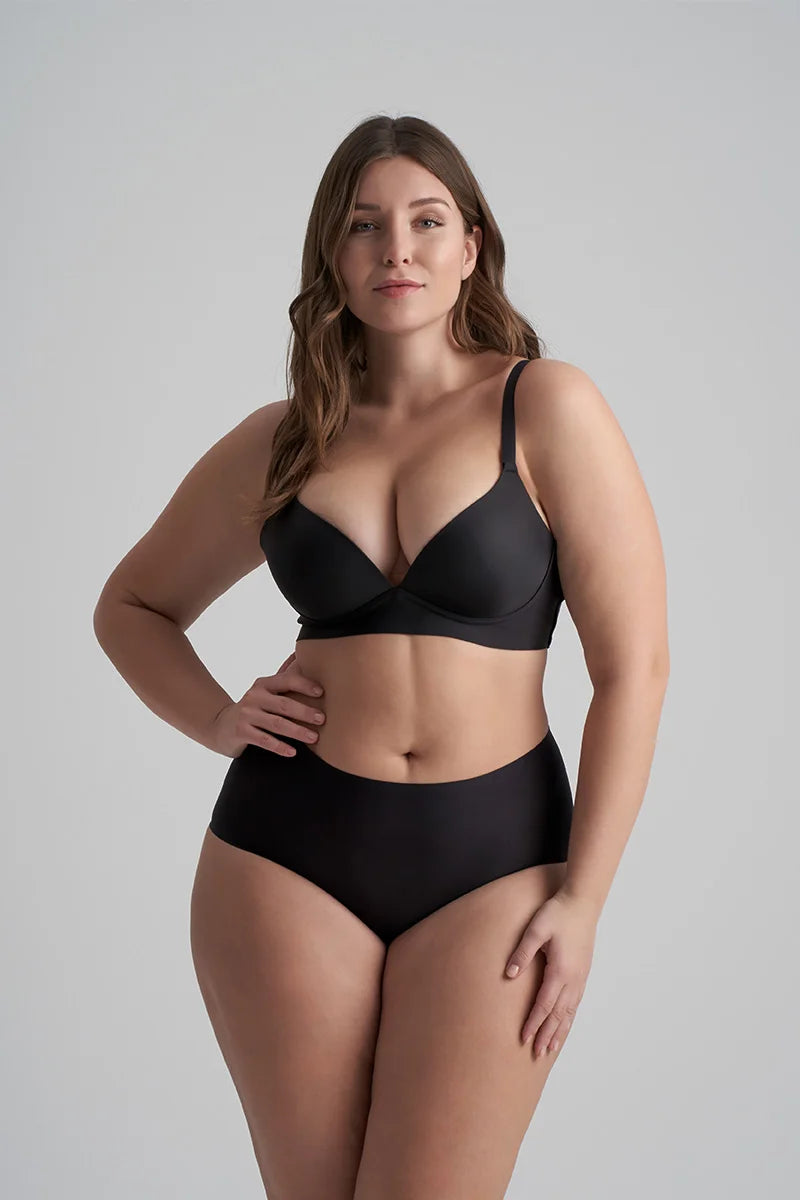 ByeBra - Uni Stretch (1-Size-Fits-Most) Uni Stretch High Brief Black