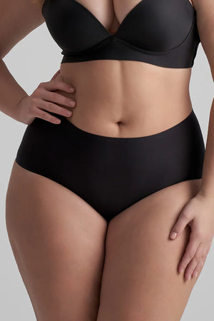 ByeBra - Uni Stretch (1-Size-Fits-Most) Uni Stretch High Brief Black