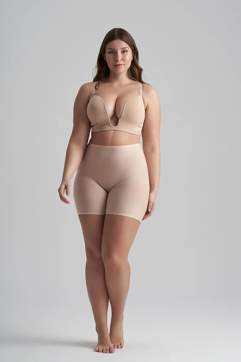 ByeBra - Uni Stretch (1-Size-Fits-Most) Uni Stretch Mid Waist Short Beige