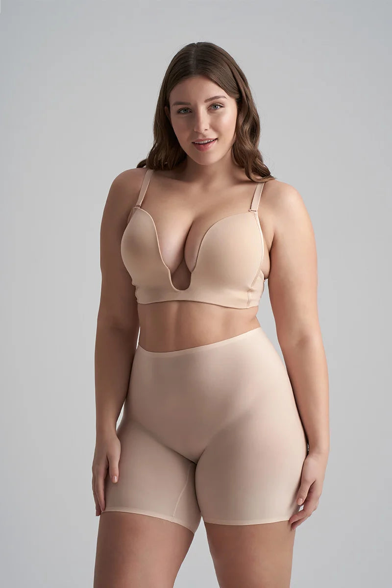ByeBra - Uni Stretch (1-Size-Fits-Most) Uni Stretch Mid Waist Short Beige