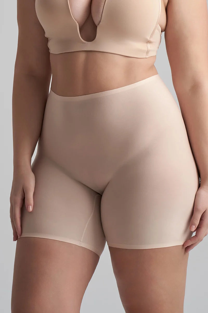 ByeBra - Uni Stretch (1-Size-Fits-Most) Uni Stretch Mid Waist Short Beige