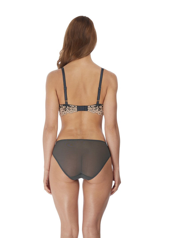 Wacoal - Embrace Lace Bikini Brief Ebony / Shifting Sand Brief Wacoal