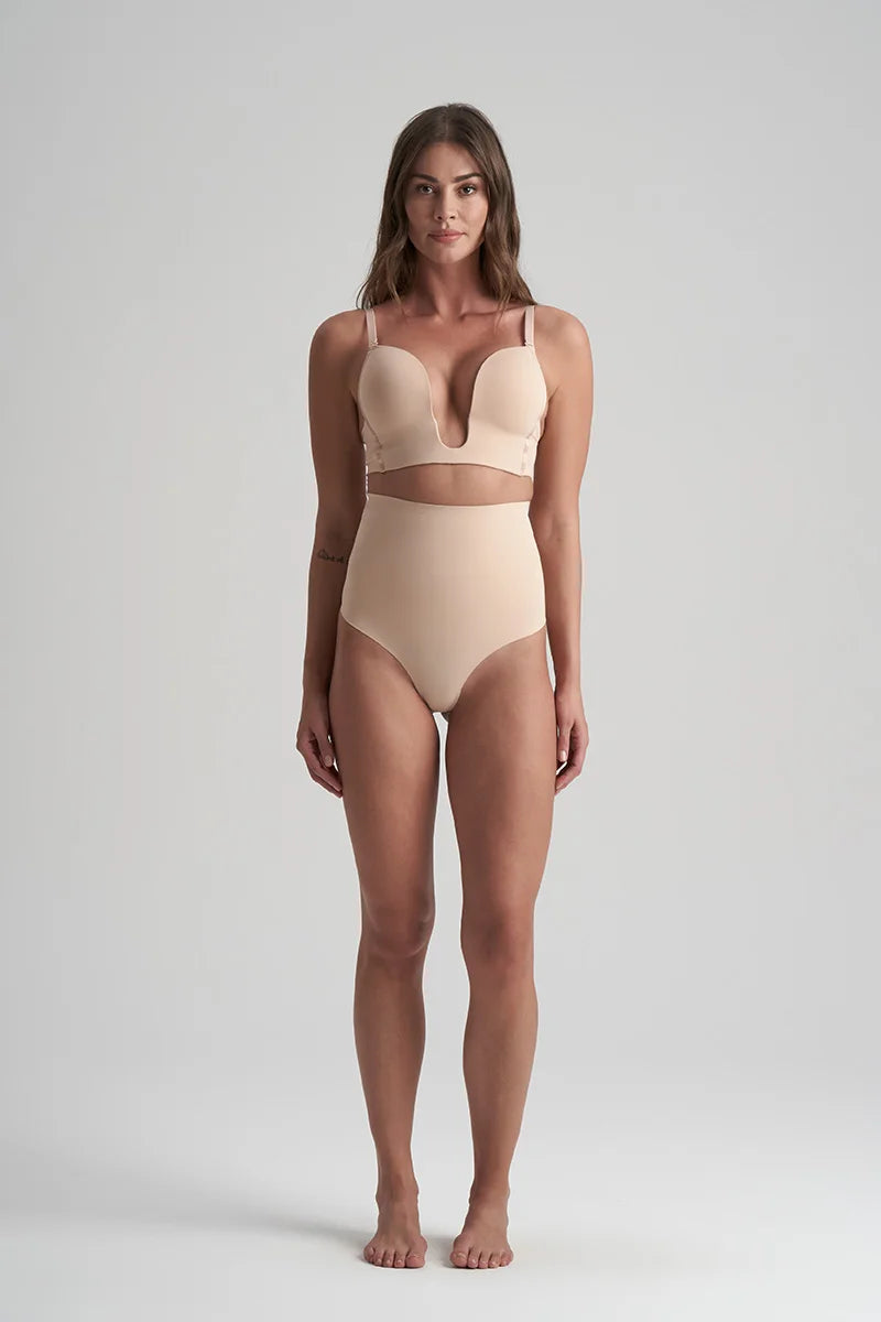 ByeBra - Waist Control Shapewear (Extra Strong Support) Waist Control High Waist Thong Beige