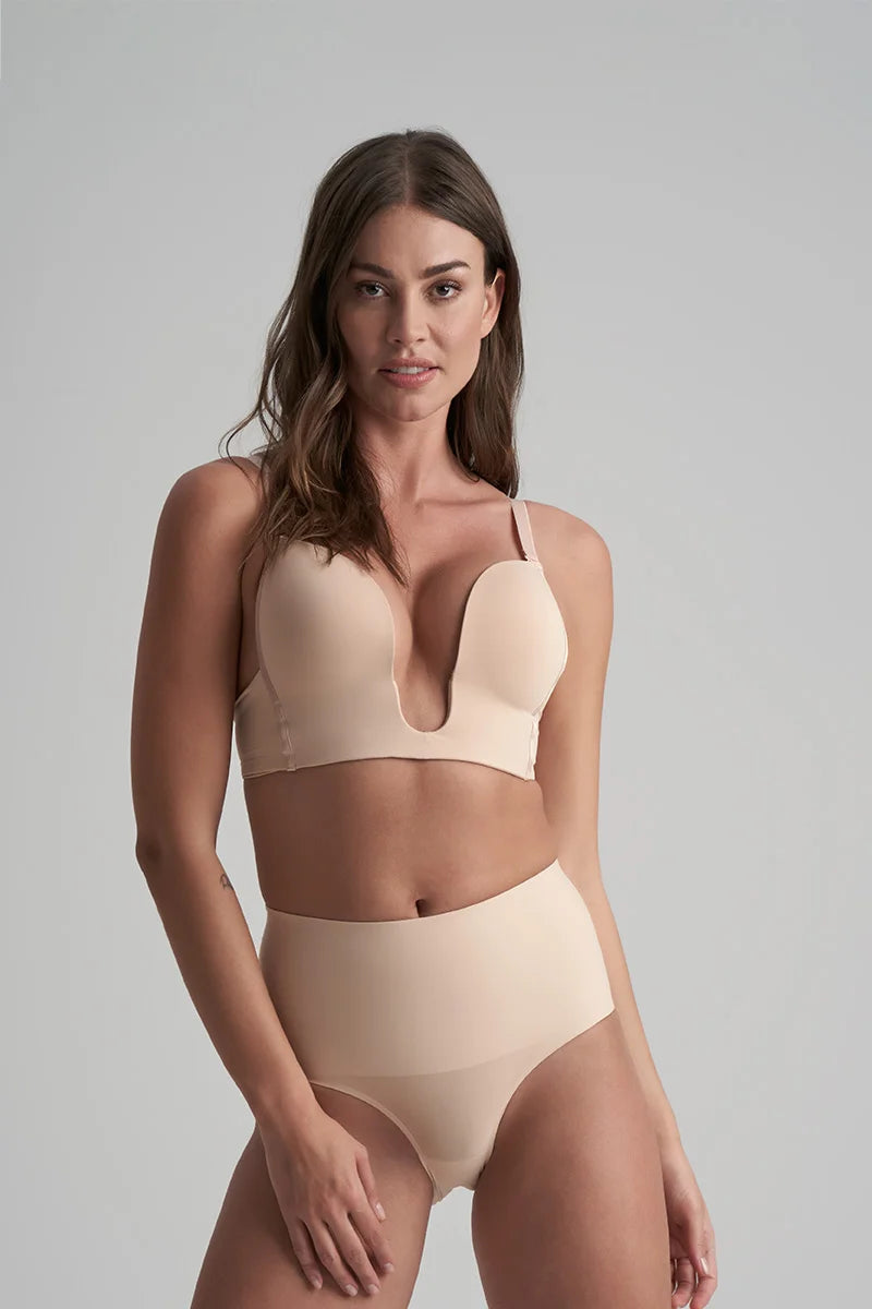 ByeBra - Waist Control Shapewear (Extra Strong Support) Waist Control Mid Waist Brief Beige