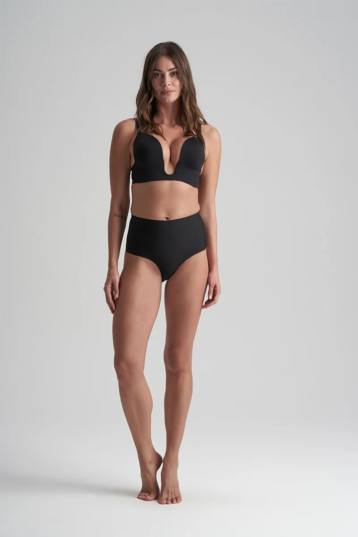 ByeBra - Waist Control Shapewear (Extra Strong Support) Waist Control Mid Waist Brief Black