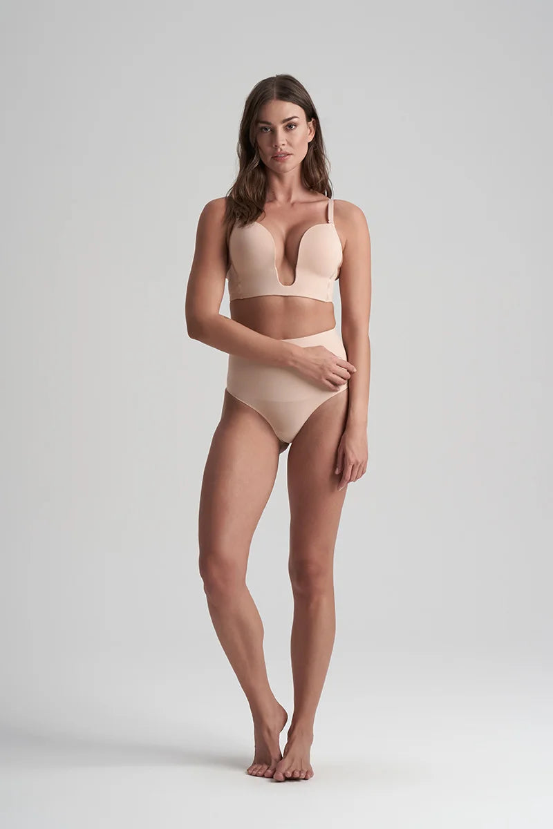 ByeBra - Waist Control Shapewear (Extra Strong Support) Waist Control Mid Waist Thong Beige