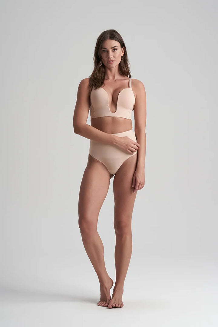 ByeBra - Waist Control Shapewear (Extra Strong Support) Waist Control Mid Waist Thong Beige