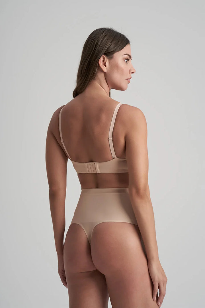ByeBra - Waist Control Shapewear (Extra Strong Support) Waist Control Mid Waist Thong Beige