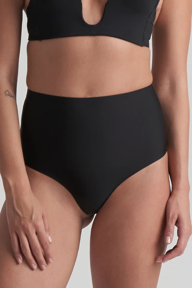 ByeBra - Waist Control Shapewear (Extra Strong Support) Waist Control Mid Waist Thong Black