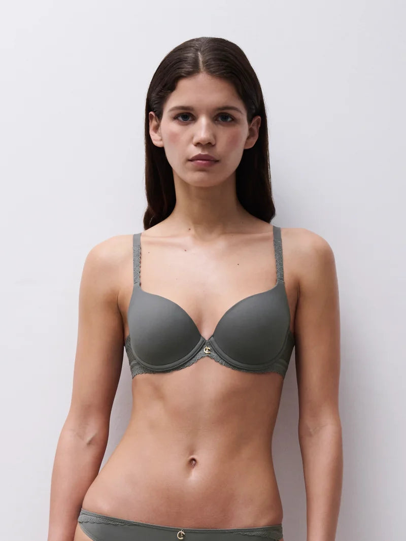 Chantelle - Romance Covering T-Shirt Bra Vert Argile