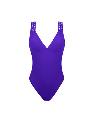 Lise Charmel Swimwear - Ajourage Couture Non Wire Plunge Swimsuit Iris Couture