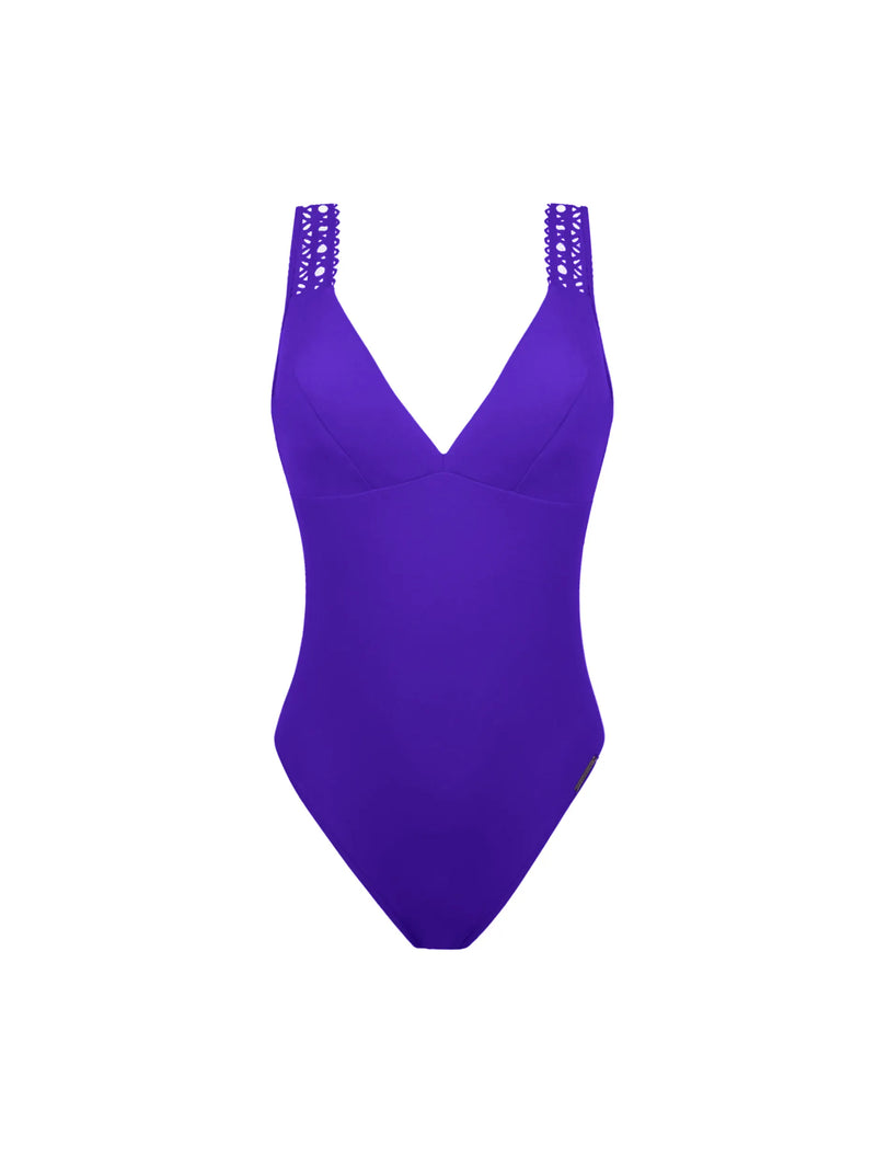Lise Charmel Swimwear - Ajourage Couture Non Wire Plunge Swimsuit Iris Couture