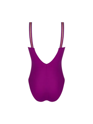 Lise Charmel Swimwear - Energie Nautique Wireless Swimsuit Cassis Gold