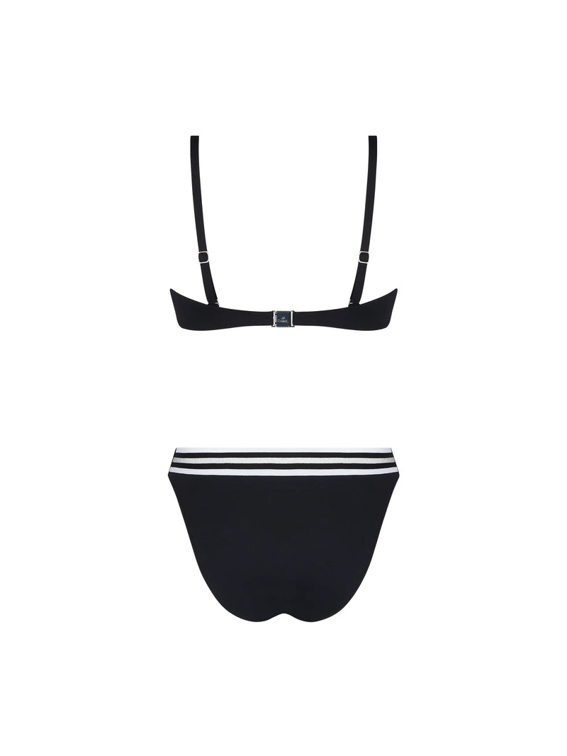 Lise Charmel Swimwear - Energie Nautique Soft Cup Strapless Swimsuit Noir Silver