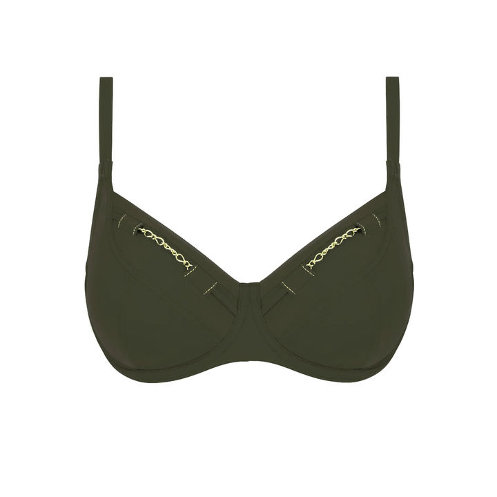 Lise Charmel Swimwear - D'Or Et De Chaines Balconet Bikini Kaki Or
