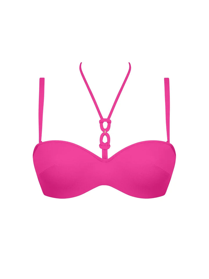 Lise Charmel Swimwear - Grace Infinie Cropped Bustier Tresses Fuschia