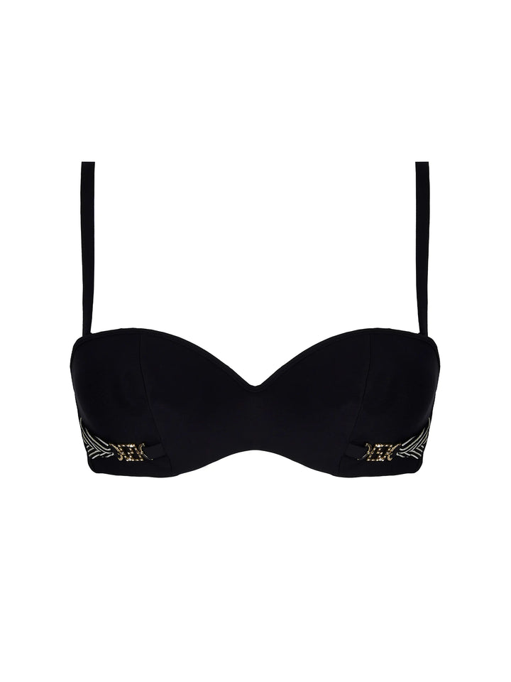 Lise Charmel Swimwear - Horizon Boreal Cropped Bustier Noir Boreal